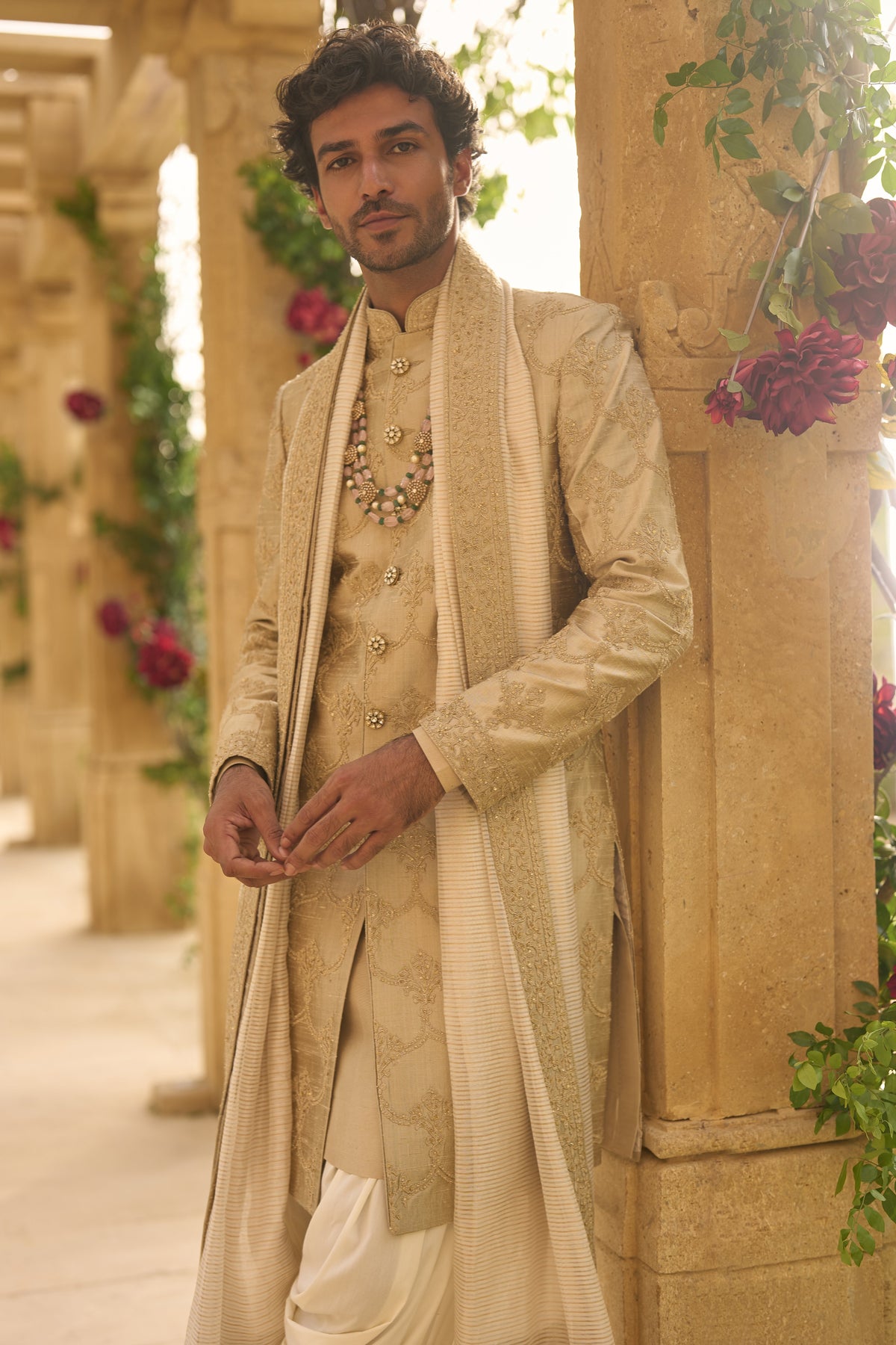 Champagne Sherwani Set