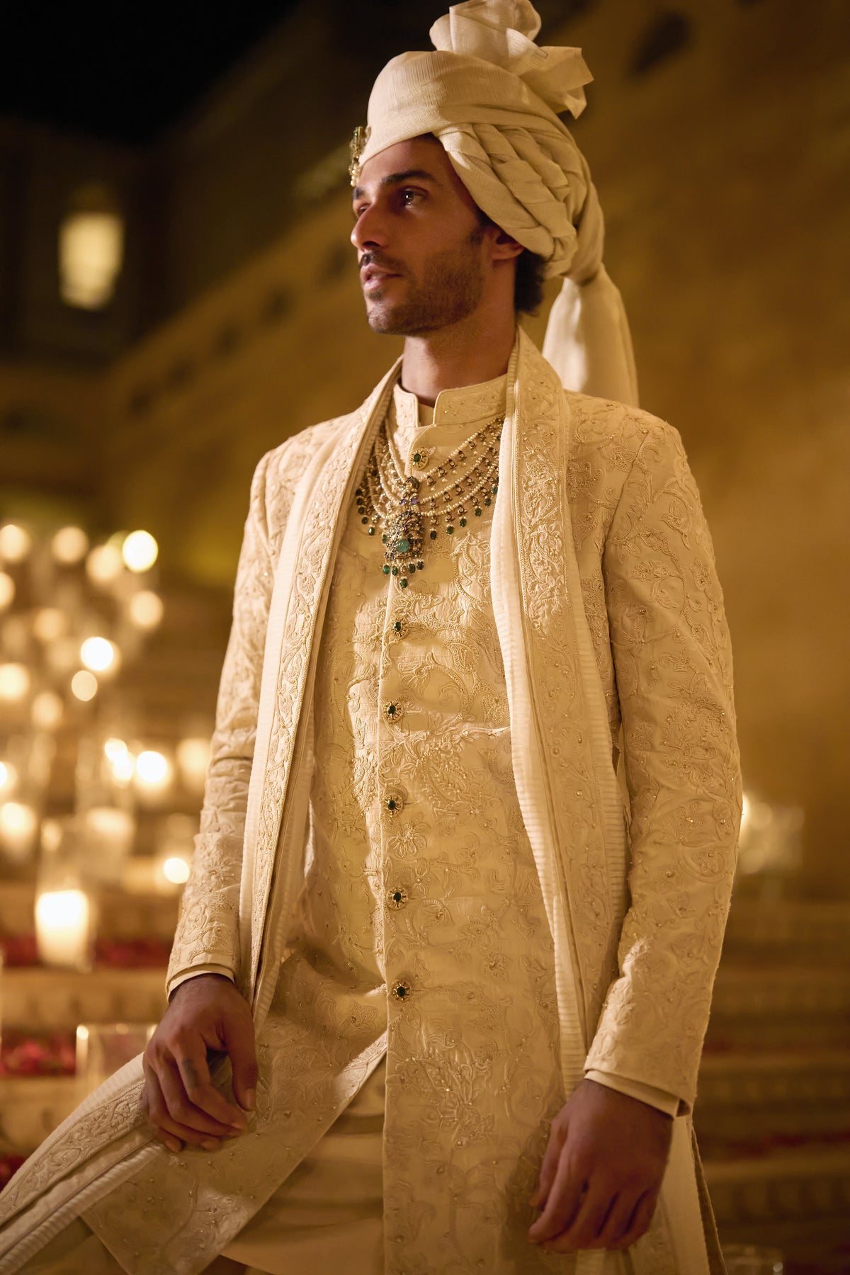 Ivory Sherwani Set
