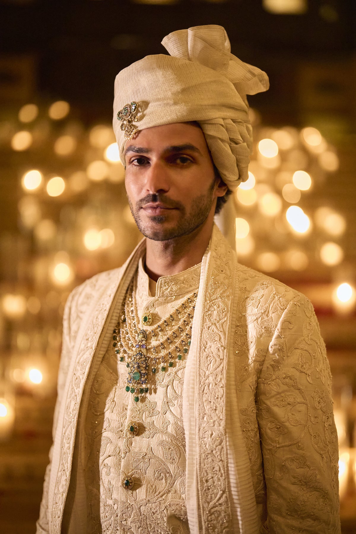 Ivory Sherwani Set