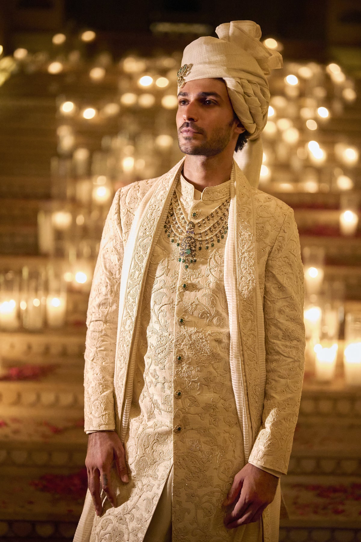 Ivory Sherwani Set