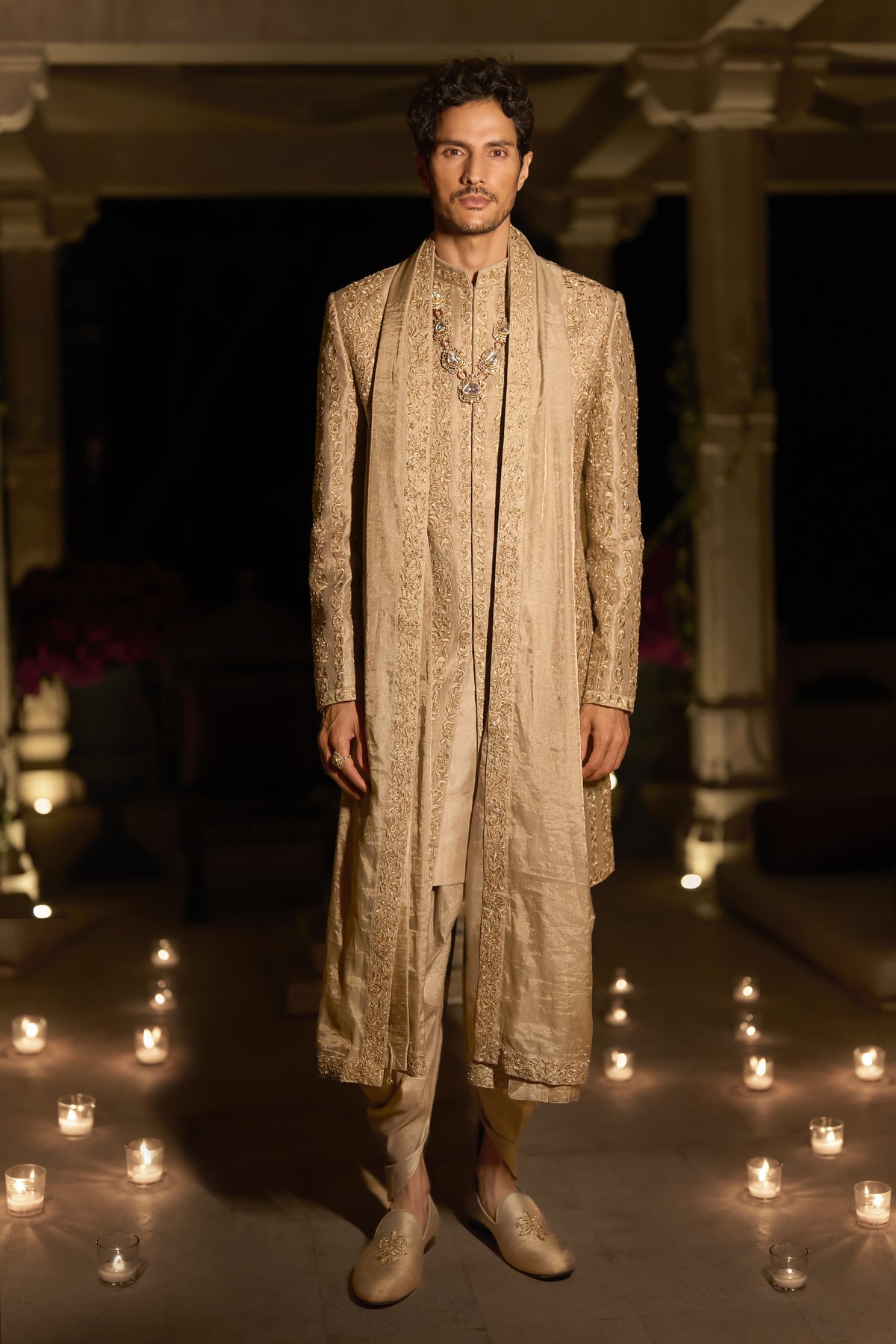Champagne Gold Sherwani Set