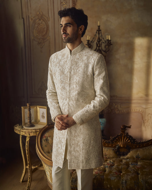 Ivory Sherwani Set