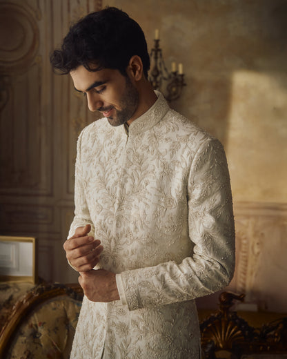 Ivory Sherwani Set