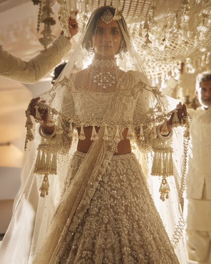 Nude Pearl Lehenga Set