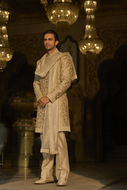 Champagne Gold Sherwani Set