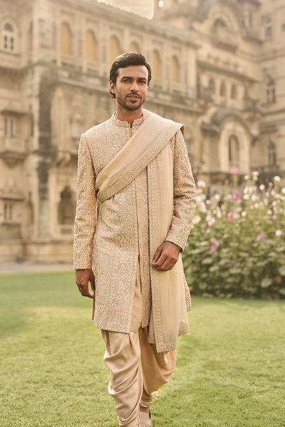 Rose Gold Sherwani Set