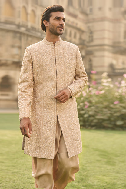 Rose Gold Sherwani Set