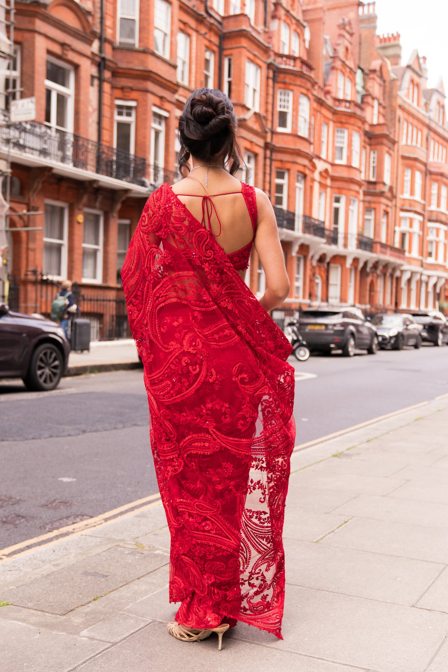 Red Dori Saree