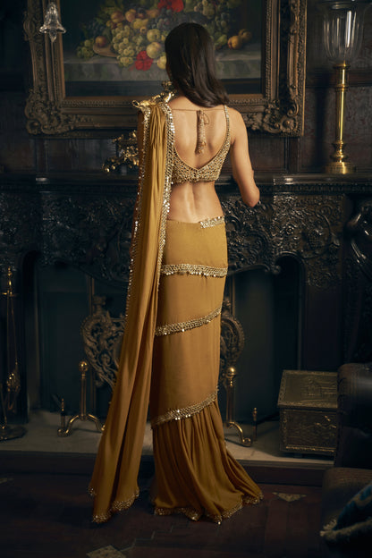 Gold Wrap Around Saree