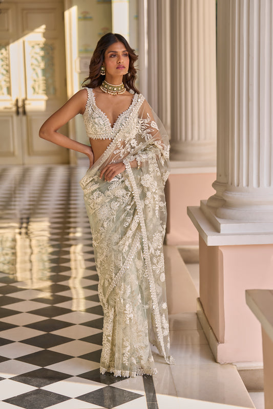 Mint Green Dori Saree