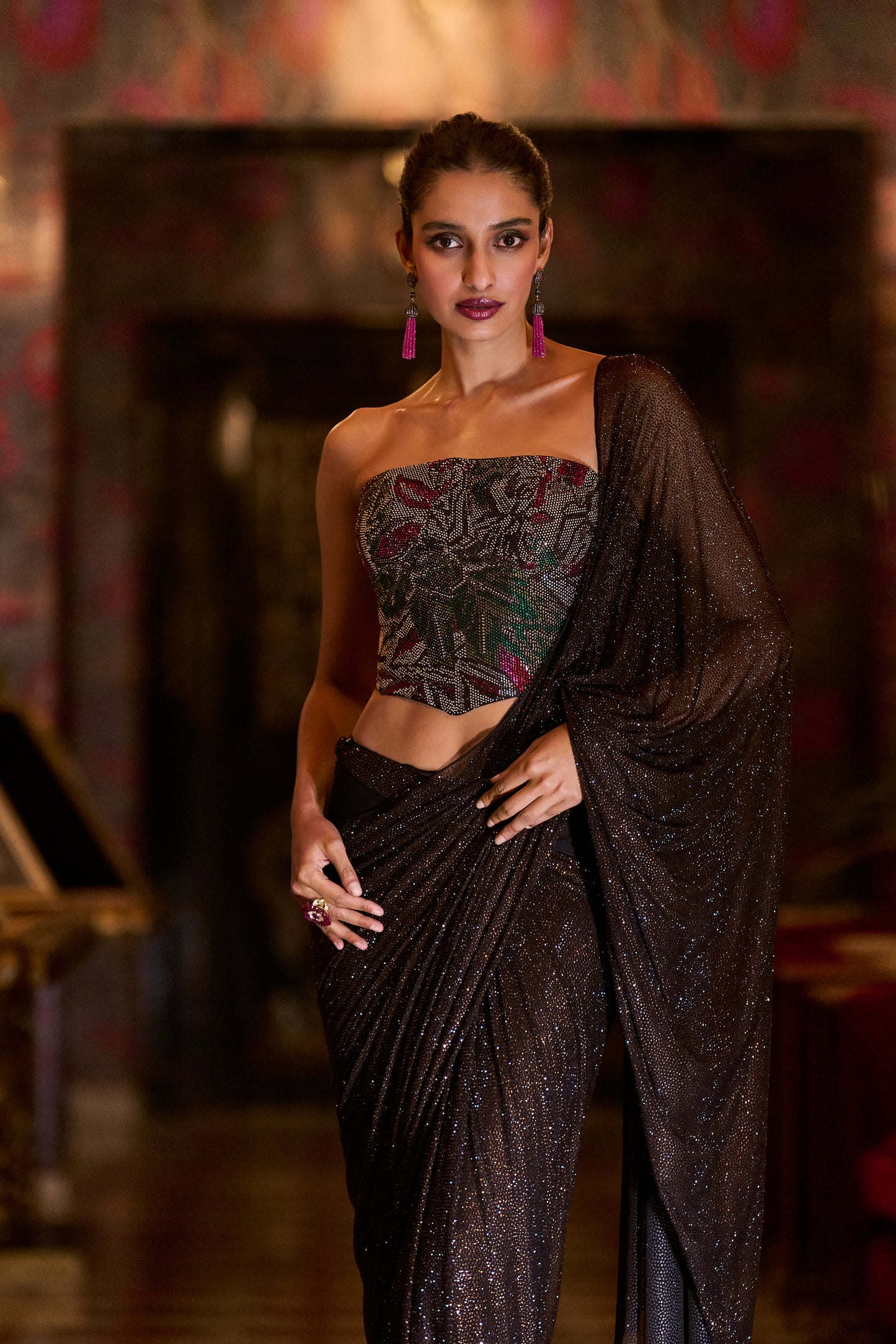 Mocha Corset Designer Saree
