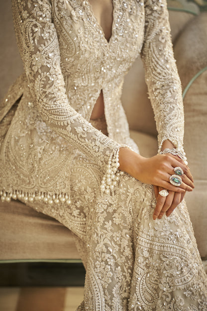 Nude Paisley Sharara Set