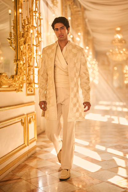 Ivory Sherwani Set