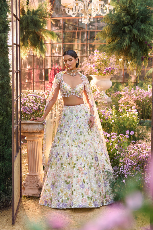 Butter Yellow Sequin Lehenga Set