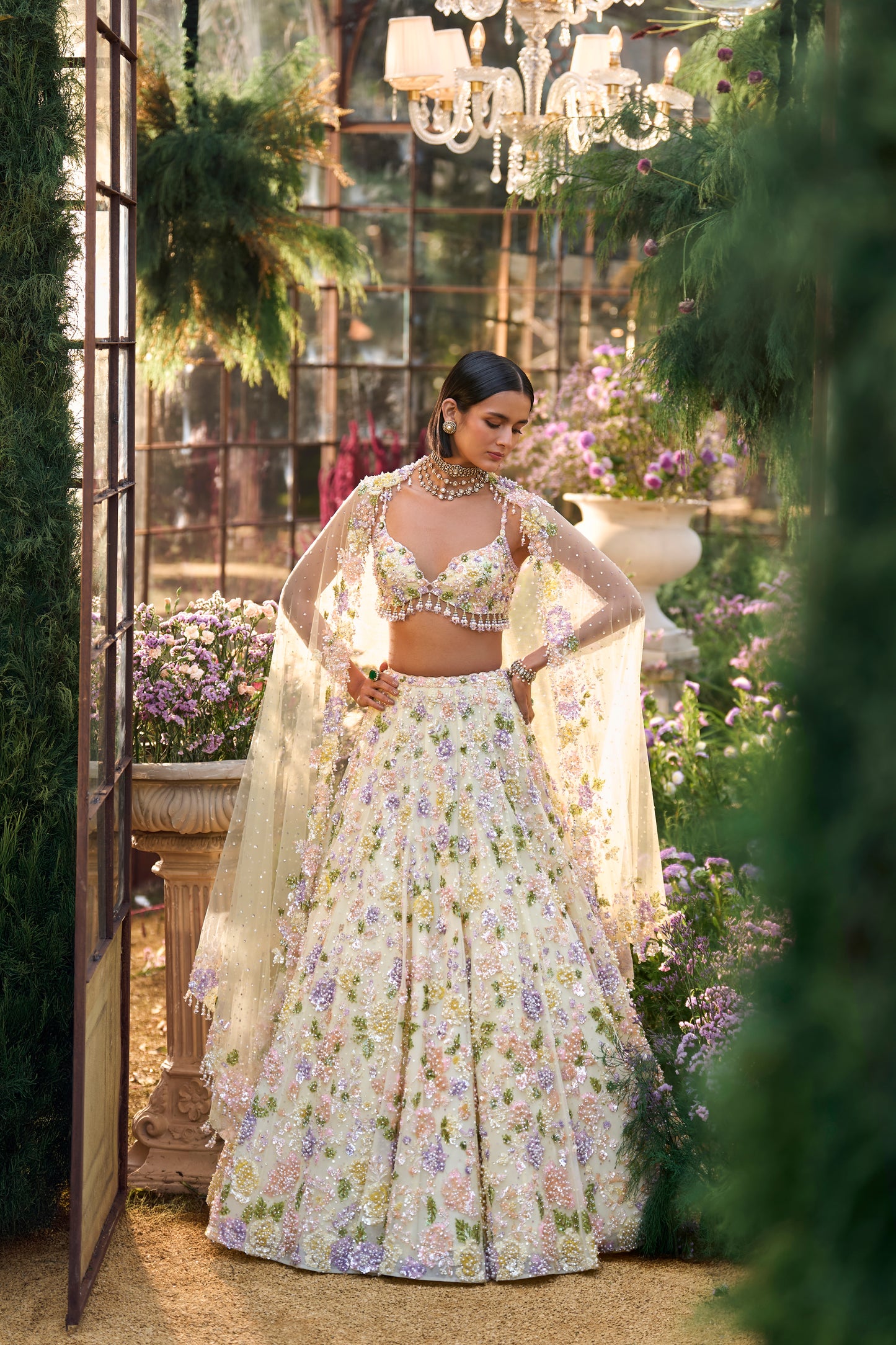 Butter Yellow Sequin Lehenga Set