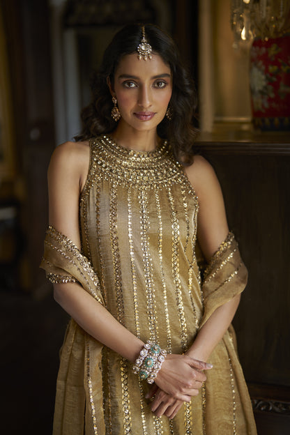 Antique Gold Pant Set
