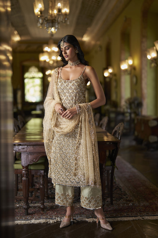 Sage Green Sequin Pant Set