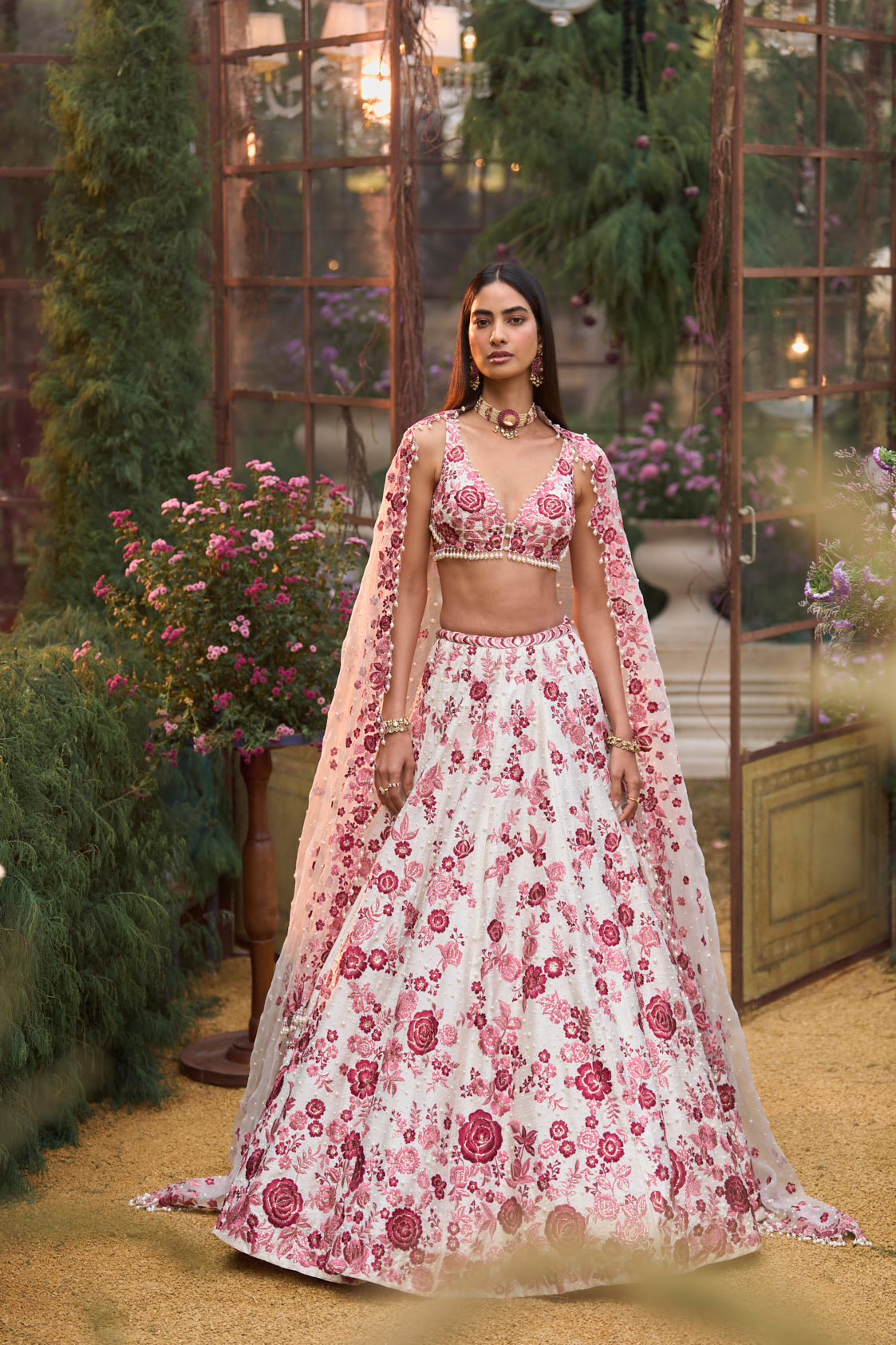 Ruby Floral Lehenga Set