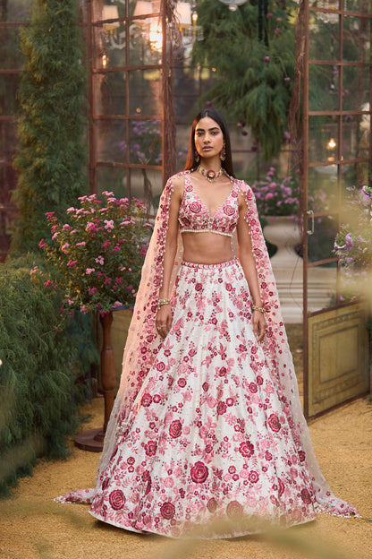 Ruby Floral Lehenga Set