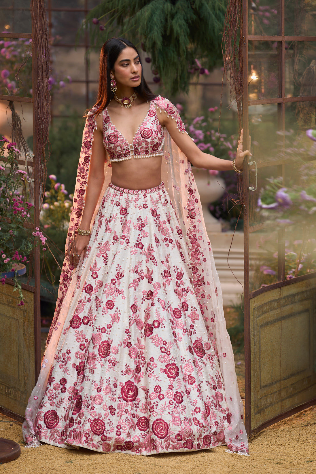 Ruby Floral Lehenga Set