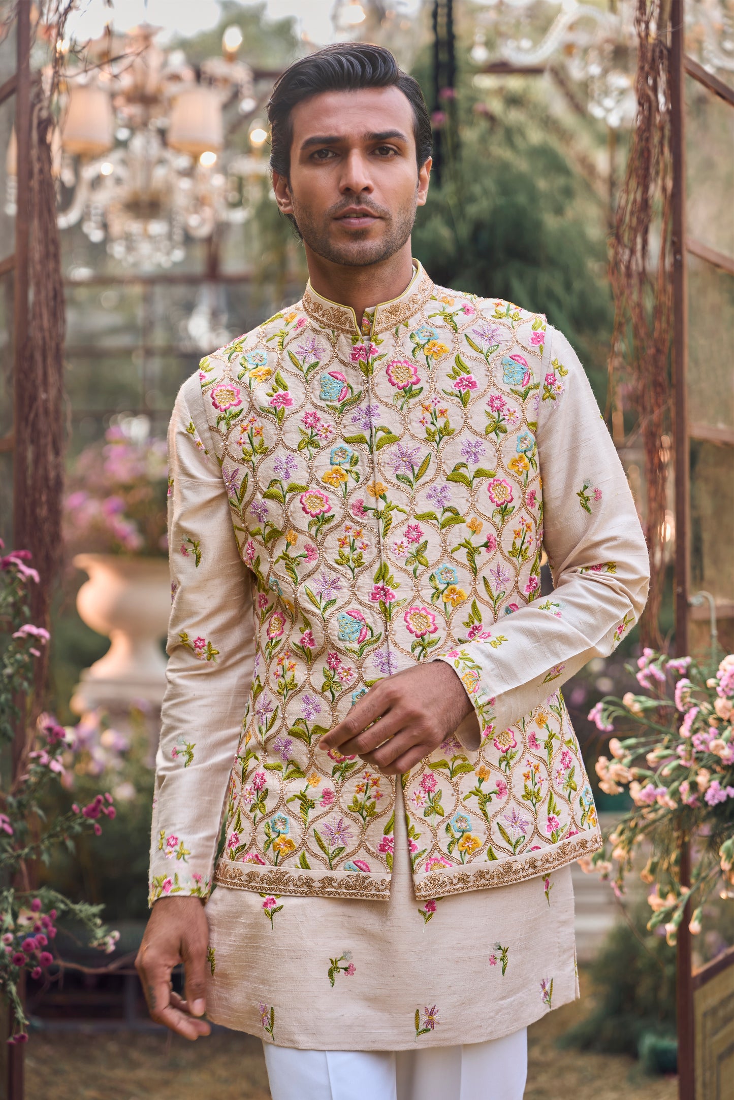 Multi-Coloured Floral Bundi Set