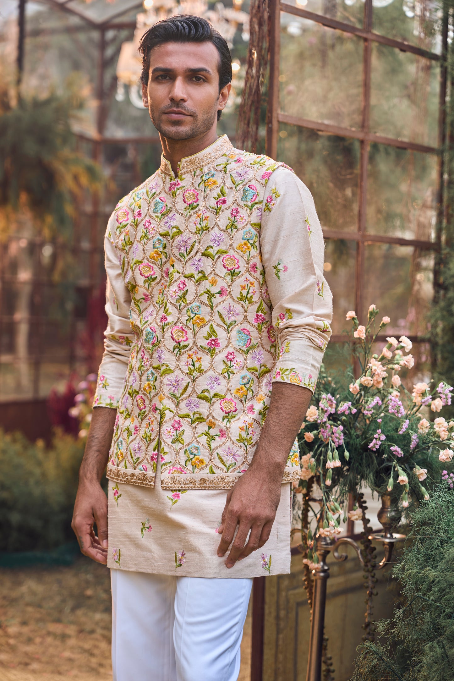 Multi-Coloured Floral Bundi Set