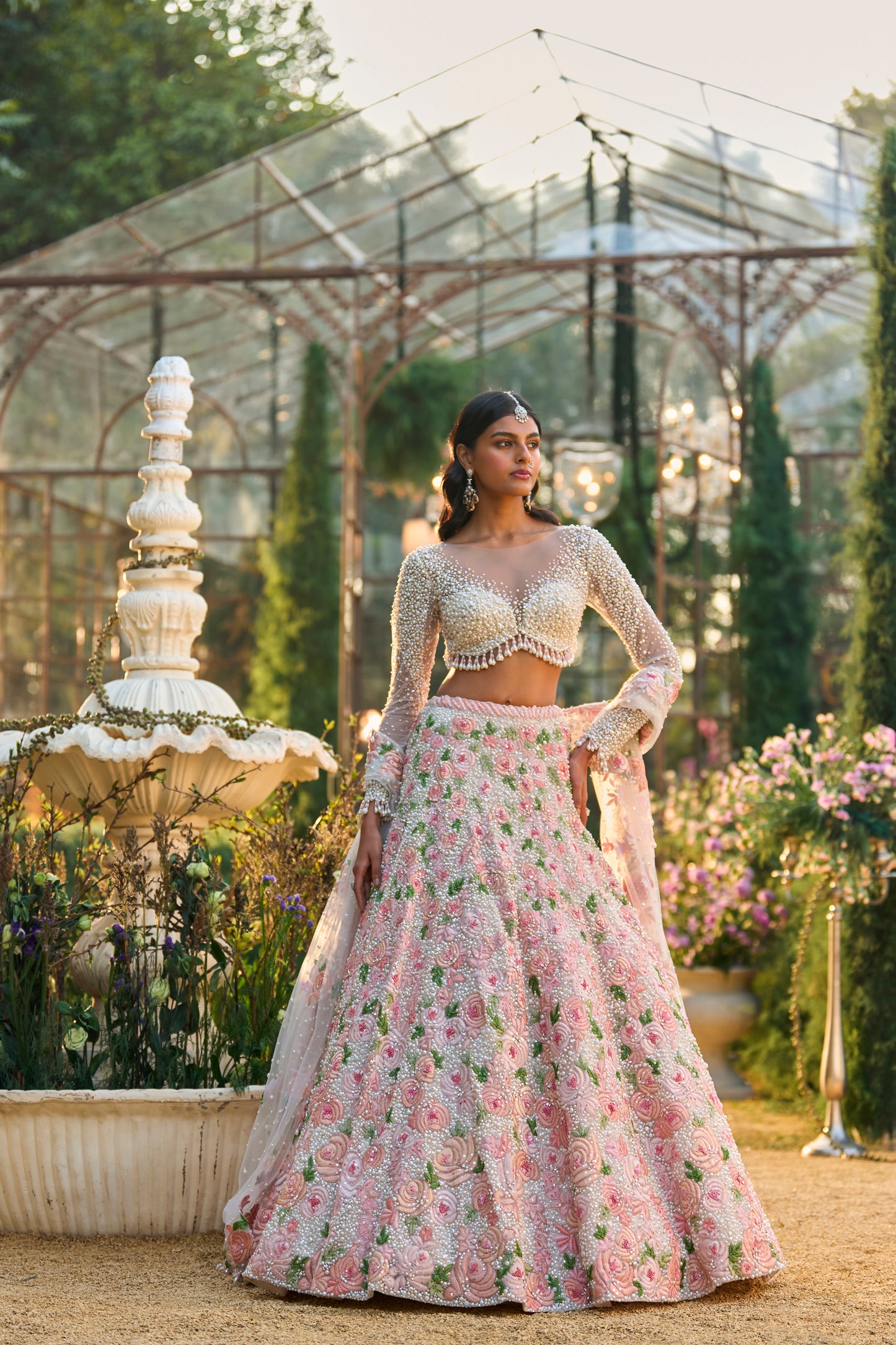 Pearl Floral Lehenga Set