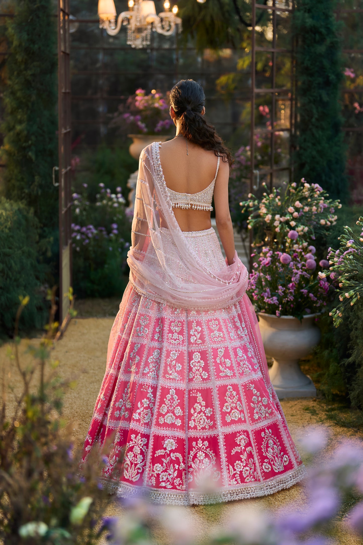 Ombre Pink Lehenga Set