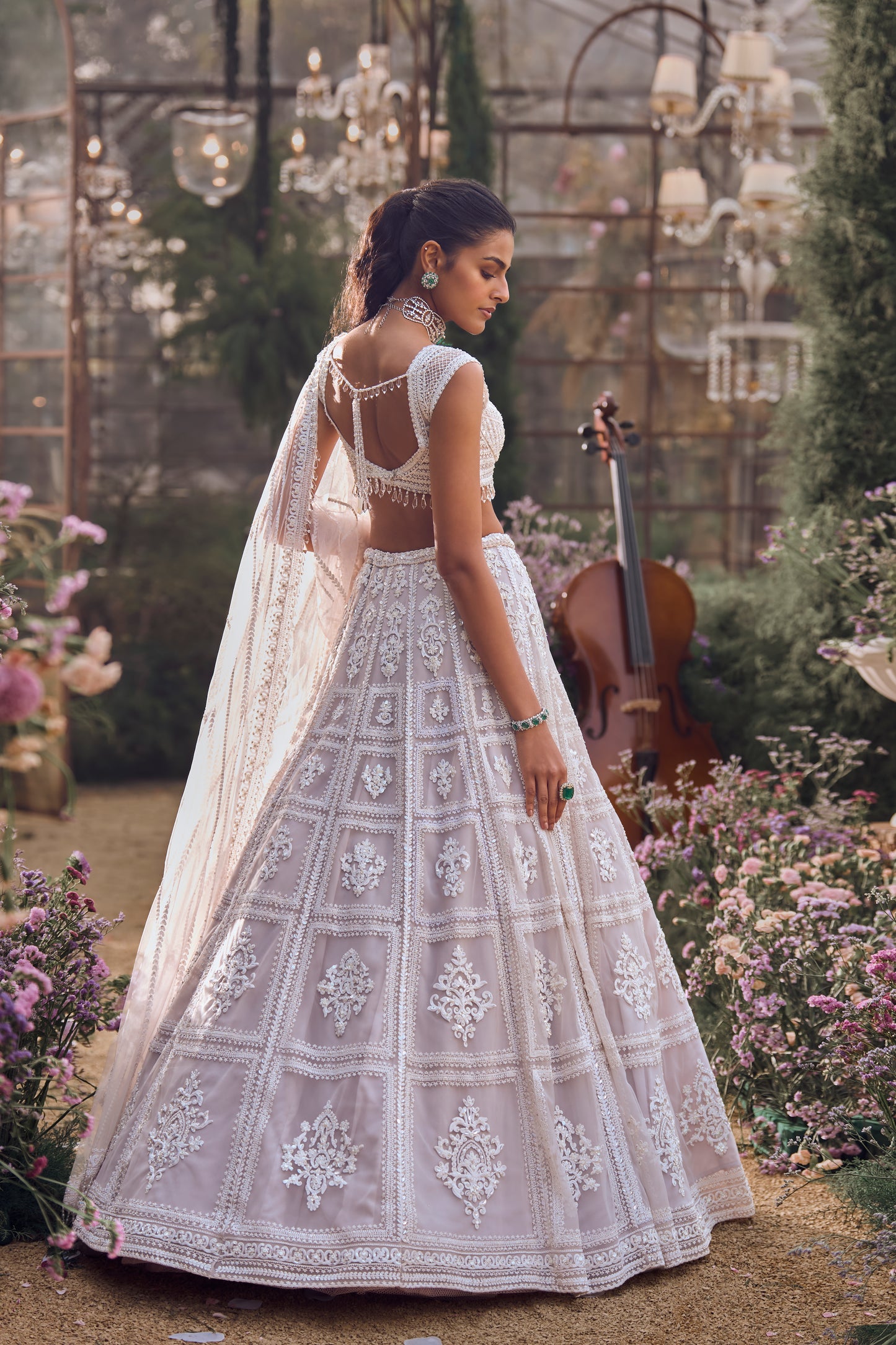 Ice Grey Dori Lehenga Set