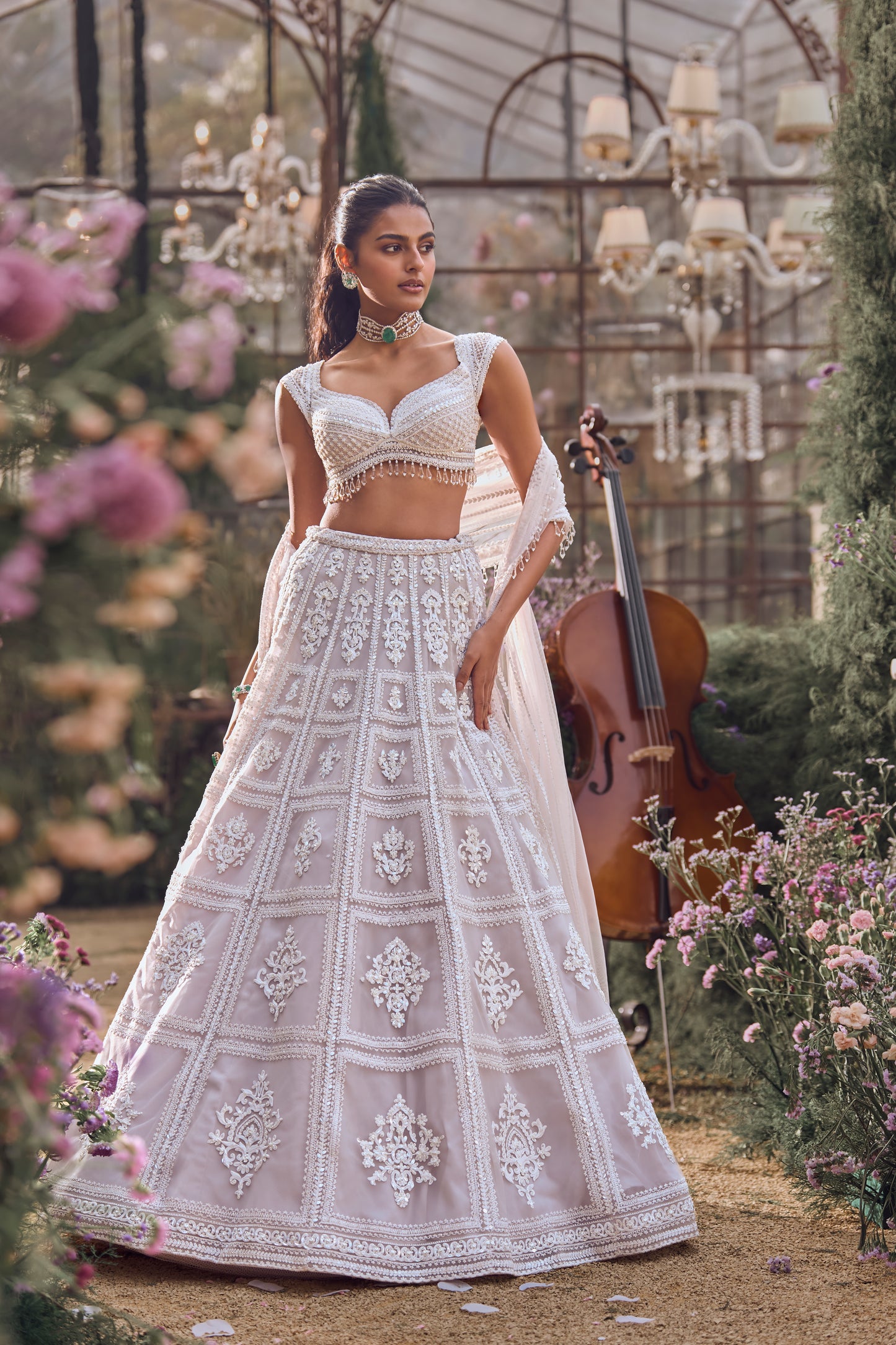 Ice Grey Dori Lehenga Set
