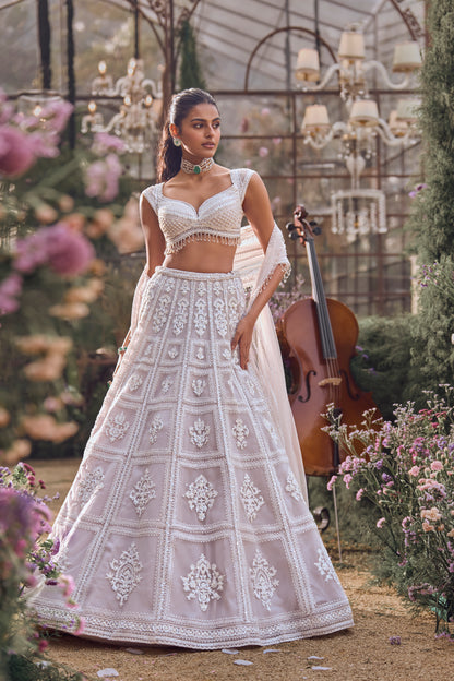 Ice Grey Dori Lehenga Set