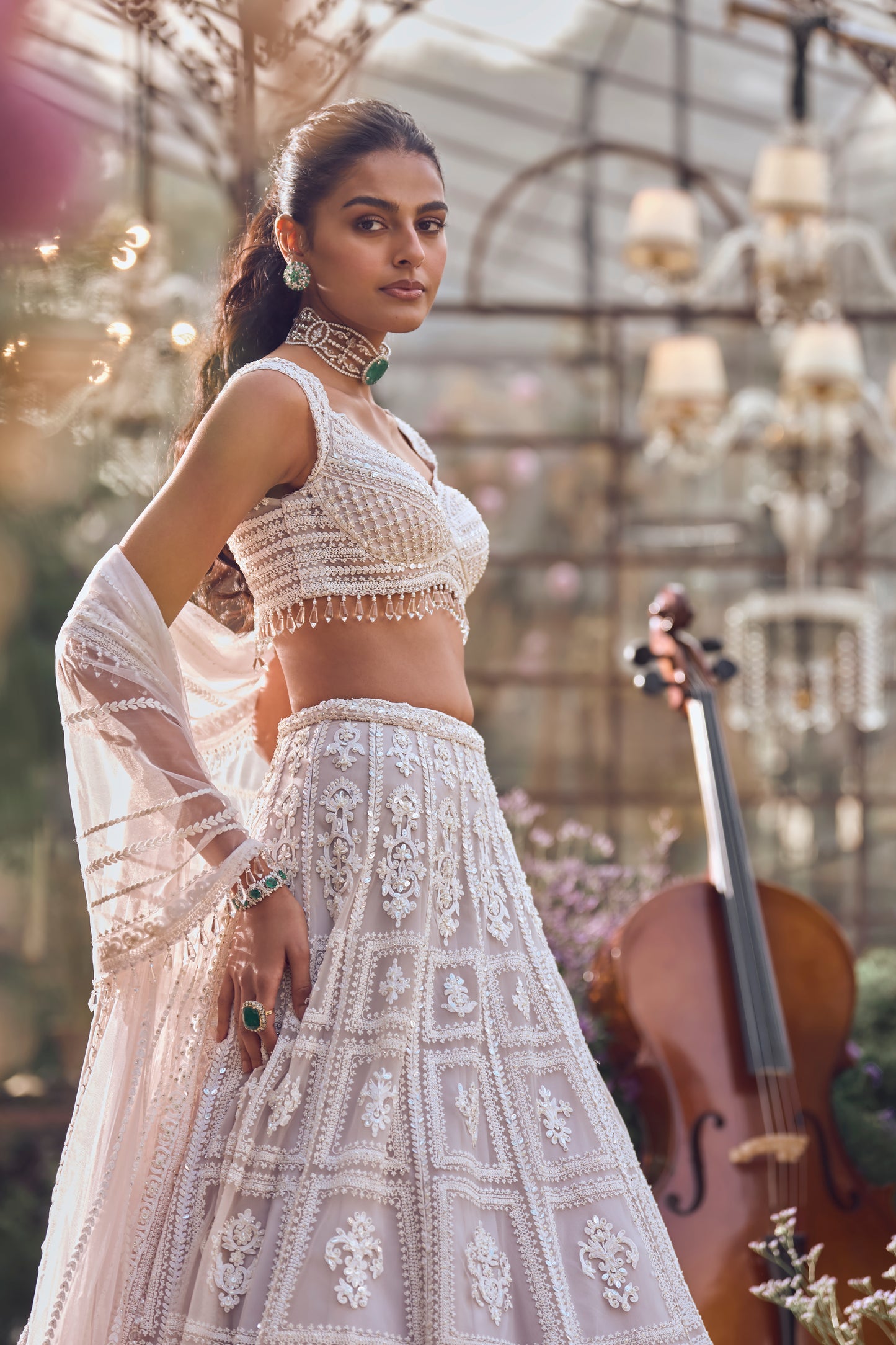 Ice Grey Dori Lehenga Set