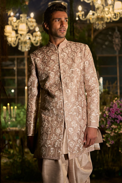 Rosé Champagne Sherwani Set
