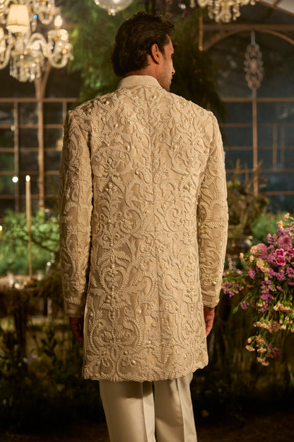 Champagne Pearl Sherwani Set