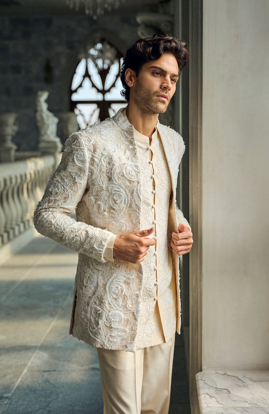 Ivory Nude Jacket Set